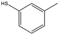 Chemical structure of 3-Methylbenzenethiol | 108-40-7