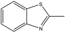 Chemical structure of 2-Methylbenzothiazole | 120-75-2