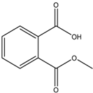 Chemical structure of Methyl hydrogen phthalate | 4376-18-5