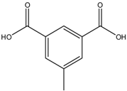 Chemical structure of 5-Methylisophthalic acid | 499-49-0