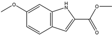 Chemical structure of Methyl-6-methoxy-2-indolecarboxylate | 98081-83-5