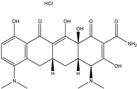 Chemical structure of Minocycline hydrochloride | 13614-98-7