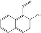 Chemical structure of 1-Nitroso-2-naphthol | 131-91-9