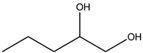 Chemical structure of 1,2-Pentanediol | 5343-92-0