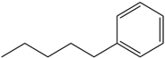 Chemical structure of Pentyl benzene | 538-68-1