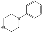 Chemical structure of 1-Phenyl piperazine | 92-54-6