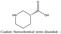 Chemical structure of (R)-(-)3-Piperidine carboxylic acid | 25137-00-2