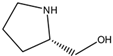 Chemical structure of L-Prolinol | 23356-96-9