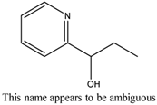 Chemical structure of 2-Pyridine propanol | 2859-68-9