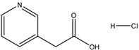 Chemical structure of 3-Pyridyl acetic acid hydrochloride | 6419-36-9