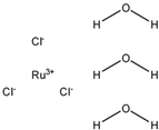 Chemical structure of Ruthenium(III) Chloride Trihydrate | 13815-94-6
