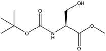 Chemical structure of N-(tert-butoxycarbonyl)-L-Serinemethylester | 95715-85-8