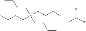 Chemical structure of Tetrabutylammonium acetate | 10534-59-5