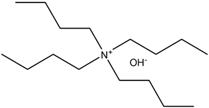 Chemical structure of Tetrabutylammonium Hydroxide, 1.0M SOLN. IN H20, A.C.S. REAGENT | 2052-49-5