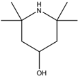 Chemical structure of 2,2,6,6-Tetramethyl-4-piperidinol | 2403-88-5