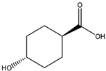 Chemical structure of Trans-4-hydroxycyclohexanecarboxylic Acid | 3685-26-5