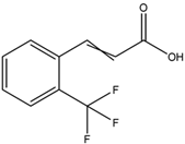 Chemical structure of 2-(Trifluromethyl)cinnamic Acid | 2062-25-1