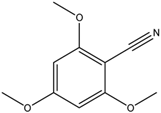 Chemical structure of 2,4,6-Trimethoxybenzonitrile | 2571-54-2