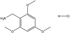 Chemical structure of 2,4,6-Trimethoxybenzylamine hydrochloride | 146548-59-6