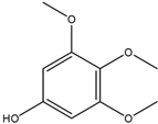 Chemical structure of 3,4,5-Trimethoxy phenol | 642-71-7