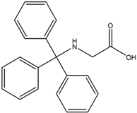 Chemical structure of N-(Triphenylmethyl)glycine | 5893-05-0