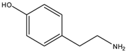 Chemical structure of Tyramine | 51-67-2