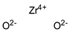 Chemical structure of Zirconium dioxide | 1314-23-4