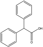 Chemical structure of Diphenylacetic Acid | 117-34-0