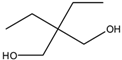 Chemical structure of 2,2-Diethyl-1,3-propanediol | 115-76-4