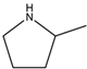 Chemical structure of 2-Methylpyrrolidine | 41720-98-3