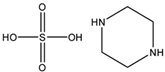 Chemical structure of Piperazine sulfate | 4554-26-1