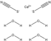 Chemical structure of Calcium Thiocyanate Tetrahydrate | 65114-14-9
