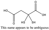 Chemical structure of Dimercaptosuccinic acid | 304-55-2