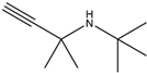 Chemical structure of N-tert-Butyl-1,1-dimethylpropargylamine | 1118-17-8