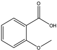 Chemical structure of 2-Methoxybenzoic acid | 579-75-9