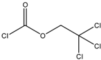 Chemical structure of 2,2,2-Trichloroethyl chloroformate 17341-93-4