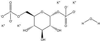 Chemical structure of Alpha-D-Glucose 1,6-bisphosphate potassium salt hydrate | 91183-87-8