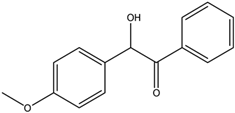 Chemical structure of 4-Methoxybenzoin | 4254-17-5