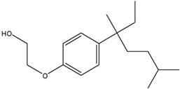 Chemical structure of 4-(3',6'-Dimethyl-3'-heptyl)phenol Monoethoxylate | 1119449-37-4