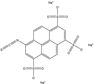 Chemical structure of 8-Isothiocyanatopyrene-1,3,6-trisulfonic acid trisodium salt | 51987-57-6