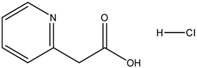 Chemical structure of 2-Pyridineacetic acid hydrochloride | 16179-97-8