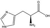 Chemical structure of L-Histidine | 71-00-1