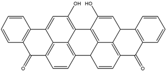 Chemical structure of 16,17-dihydroxyviolanthrone | 128-59-6