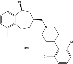 Chemical structure of SB 612111 hydrochloride | 371980-98-2