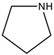 Chemical structure of Pyrrolidine | 123-75-1