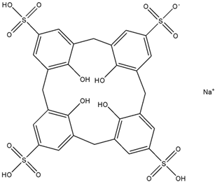 Chemical structure of 4-Sulfocalix[4]arene sodium salt | 151657-13-5