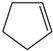 Chemical structure of Cyclopentene | 142-29-0