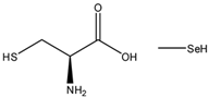 Chemical structure of Se-methyl-seleno-L-cysteine | 26046-90-2