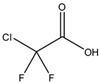 Chemical structure of Chlorodifluoroacetic acid | 76-04-0