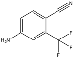 Chemical structure of 4-Amino-2-(trifluoromethyl)benzonitrile | 654-70-6